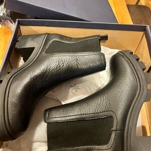 Splendid Black Leather Ankle Booties